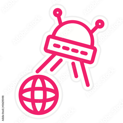 UFO Earth Icon Style