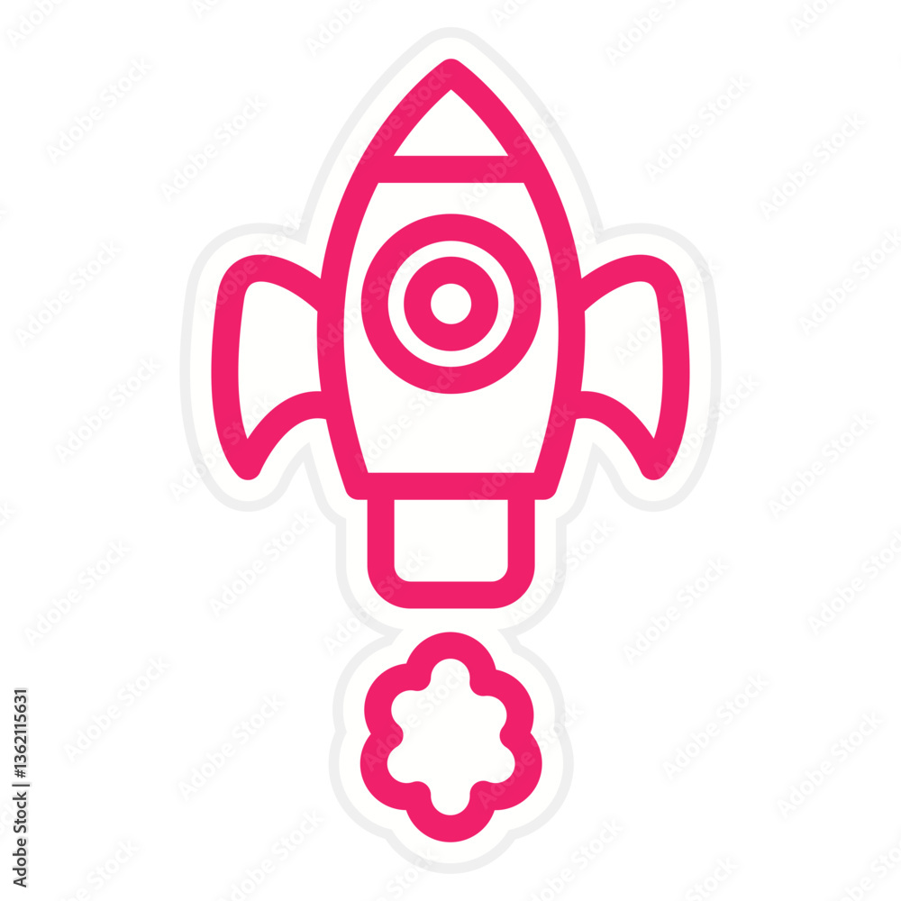 Fototapeta premium Spacecraft Icon Style