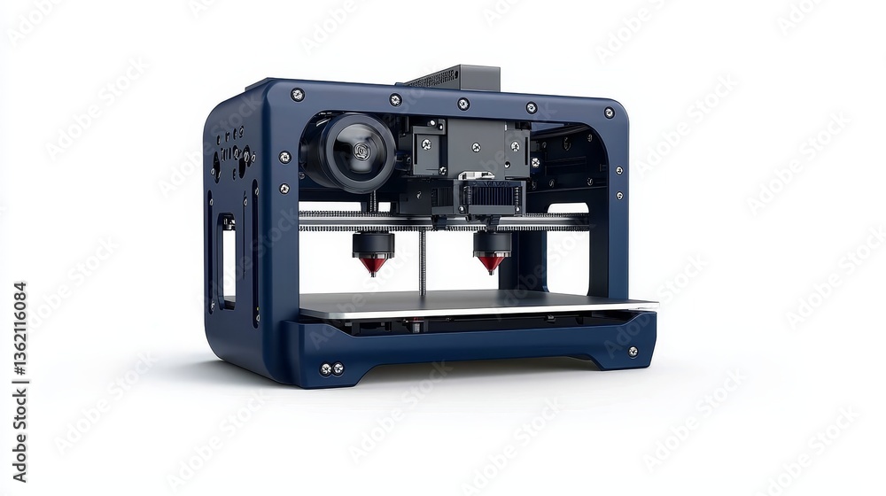 3d printer in action building complex model layer by with precision 3d printer in action building complex model layer by with precision