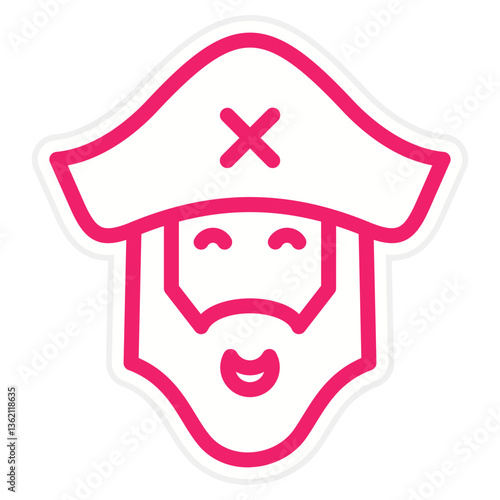 Pirate Beard Icon Style