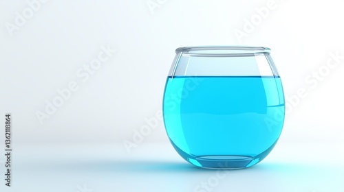 Cool refreshing blue liquid in glass thirstquenching delight refreshing