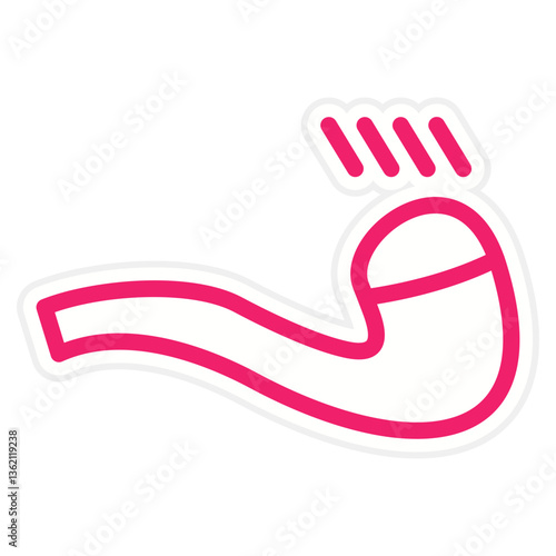 Smoking Pipe Icon Style