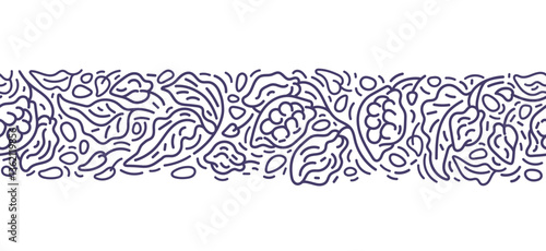 Cocoa plant, fruit line pattern. Natural chocolate