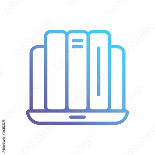 Digital Library Vector icon