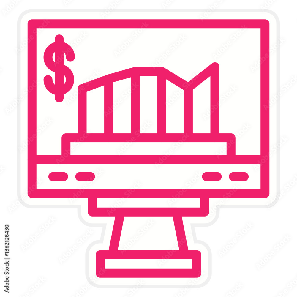Obraz premium Market Statistics Icon Style