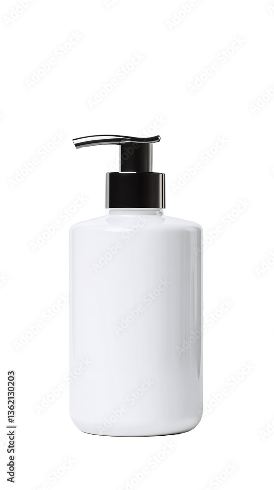 Soothing after-sun lotion in a sleek white bottle for skin care after sun exposure Soothing after-sun lotion in a sleek white bottle for skin care after sun exposure