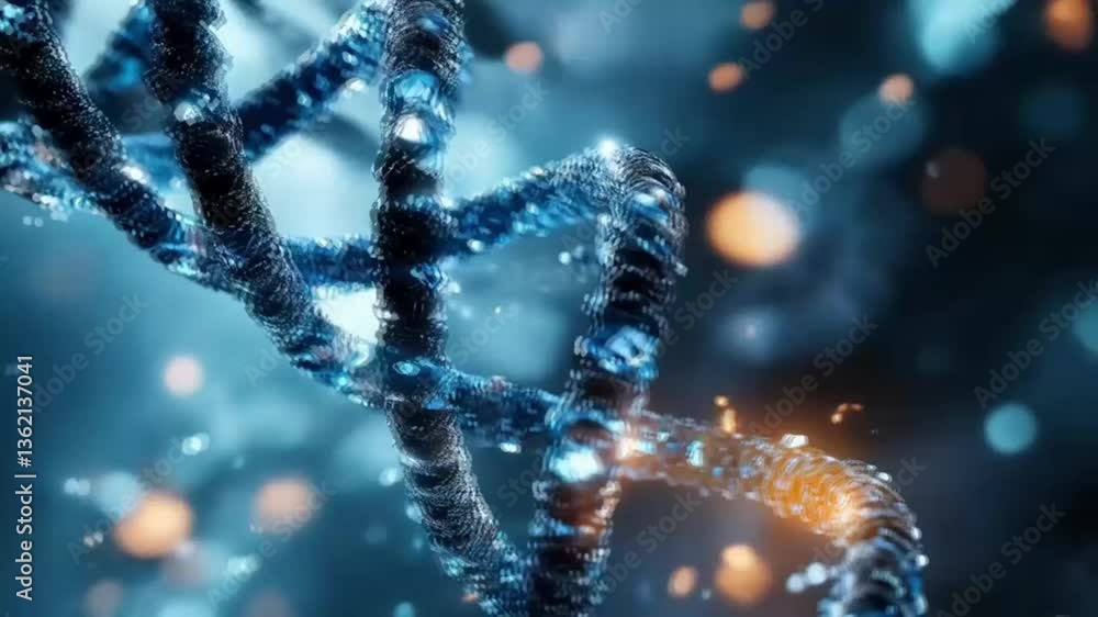 Blue and white DNA strands on blue and white background. smooth repeating motion for background video animation. Blue and white DNA strands on blue and white background. smooth repeating motion for background video animation.
