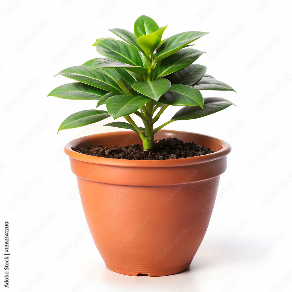 Fototapeta premium Potted Plant isolated on transparent background 