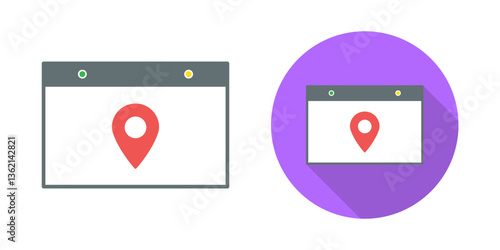 Unique Location Web Advertising Vector Icon