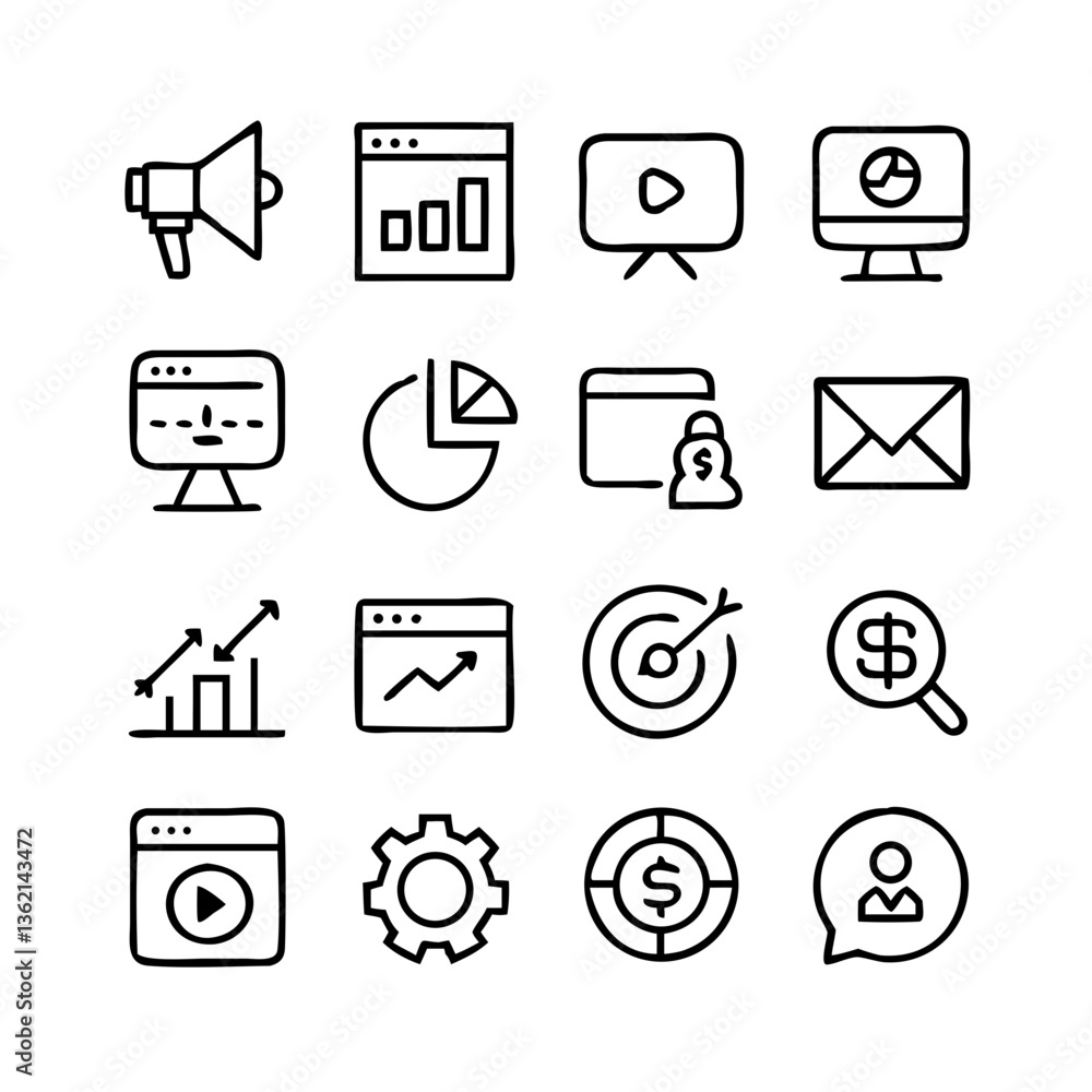 Digital Strategy Icons Digital Strategy Icons