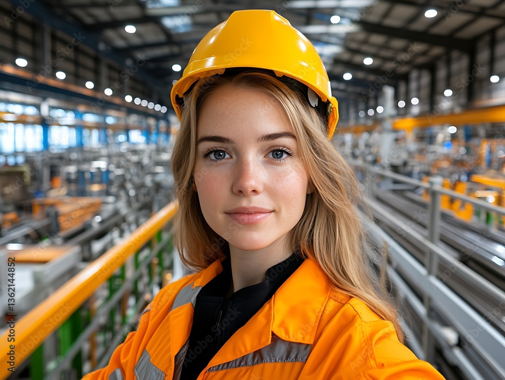 Woman Engineer in Factory Woman Engineer in Factory