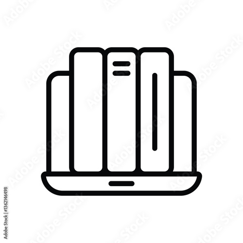 Digital Library Vector icon