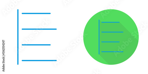 Unique Left Align Vector Icon