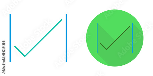 Unique Tick Vector Icon