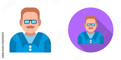 Unique Male Professor Vector Icon