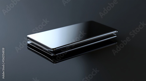 Wallpaper Mural Luxury leather wallet with fine stitching on smooth surface photo Torontodigital.ca