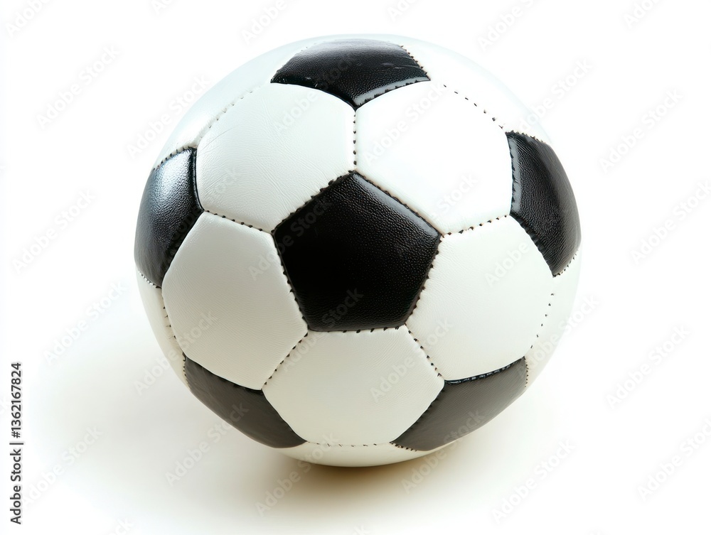 Obraz premium Isolated Soccer Ball on White Background Ready for the Big Game