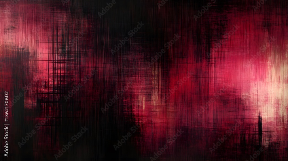 Abstract composition showcasing textures with red and black color blending Abstract composition showcasing textures with red and black color blending