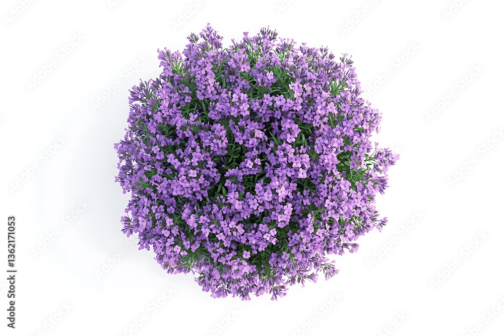 Obraz premium Top View Lavender 3D Rendered Floral Elegance 