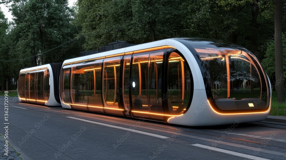Naklejka premium A futuristic hydrogen fuel cell concept powering an eco-friendly transportation system.