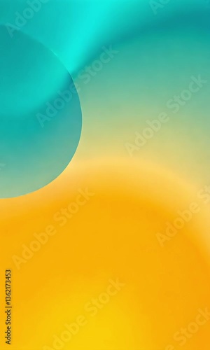 Abstract Teal and Orange Gradient Sphere Background Design