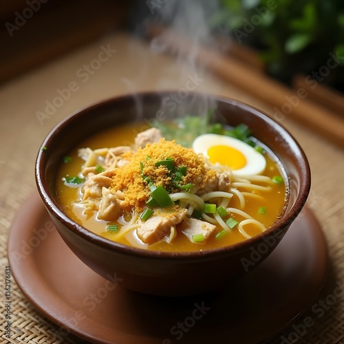 Soto Ayam Lamongan Chicken Soup, Indonesian Food Menu