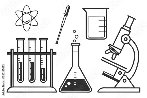 science lab equipment vector B