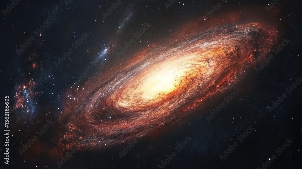 Fototapeta premium Spiral galaxy in deep space.