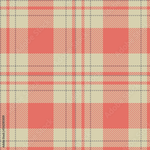 Modern Seamless Tartan in Rich Beige tones Textile Design Variant 1053