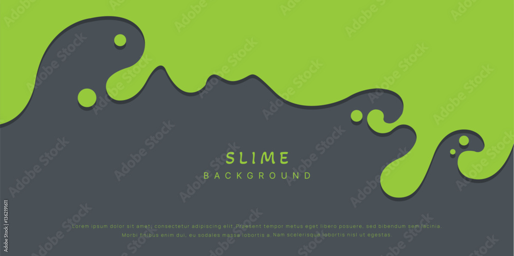 Fototapeta premium Slime background of Modern poster, dynamic splashes and drops. Vector illustration in a flat style of minimalism 