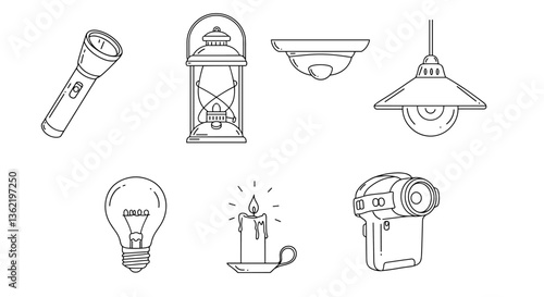 Collection of light sources and illumination tools.
