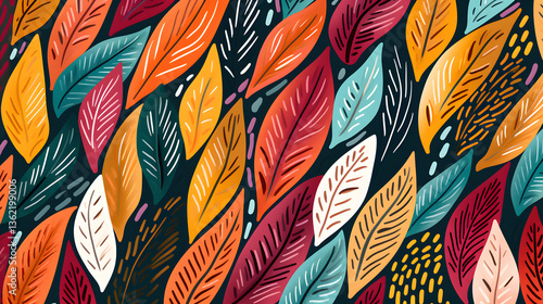 Wallpaper Mural Artistic hand painted abstract stripes and dots background Torontodigital.ca