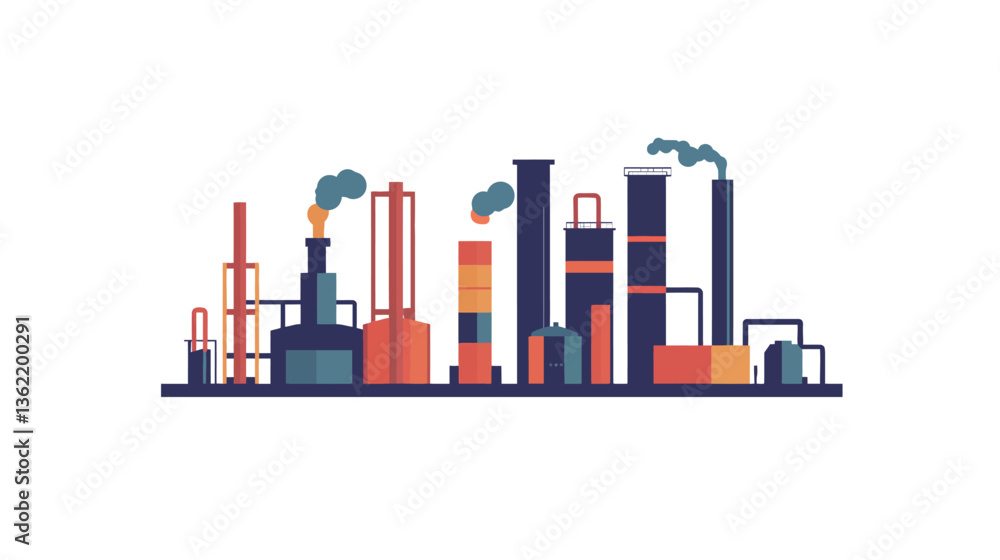 Complex factory design featuring various industrial elements, machinery, and intricate systems that represent advanced manufacturing processes. Ideal for use in engineering, industrial design, Complex factory design featuring various industrial elements, machinery, and intricate systems that represent advanced manufacturing processes. Ideal for use in engineering, industrial design,