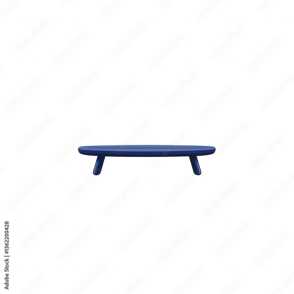 A modern blue bench with a sleek design, ideal for indoor or outdoor settings, emphasizing functionality and style. Perfect for relaxation and leisure activities. A modern blue bench with a sleek design, ideal for indoor or outdoor settings, emphasizing functionality and style. Perfect for relaxation and leisure activities.