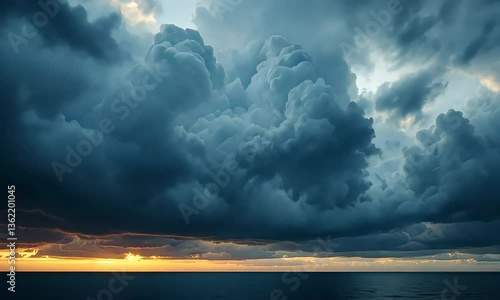 Dark, Ominous Cumulonimbus Clouds, Impending Storm, Heavy Rainfall