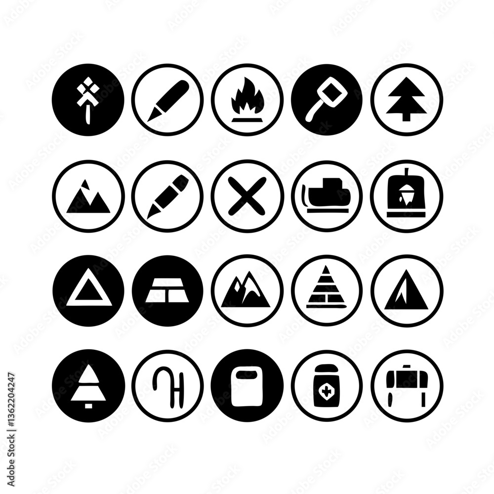 Outdoor Adventure Icons Outdoor Adventure Icons