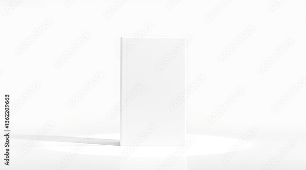 A minimalist white box sits centered against a bright background A minimalist white box sits centered against a bright background