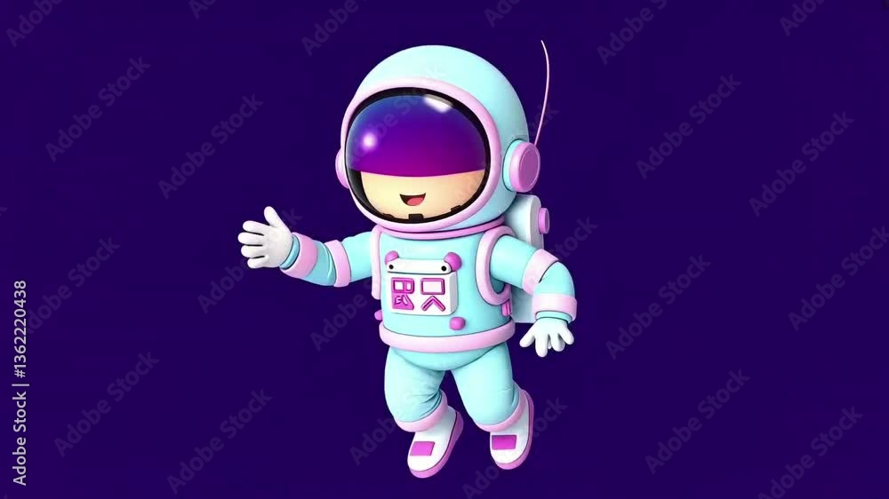 Cute 3d render of a astronaut holding a star, Photo Illustration Image, Animation Motion Graphic Video Cute 3d render of a astronaut holding a star, Photo Illustration Image, Animation Motion Graphic Video
