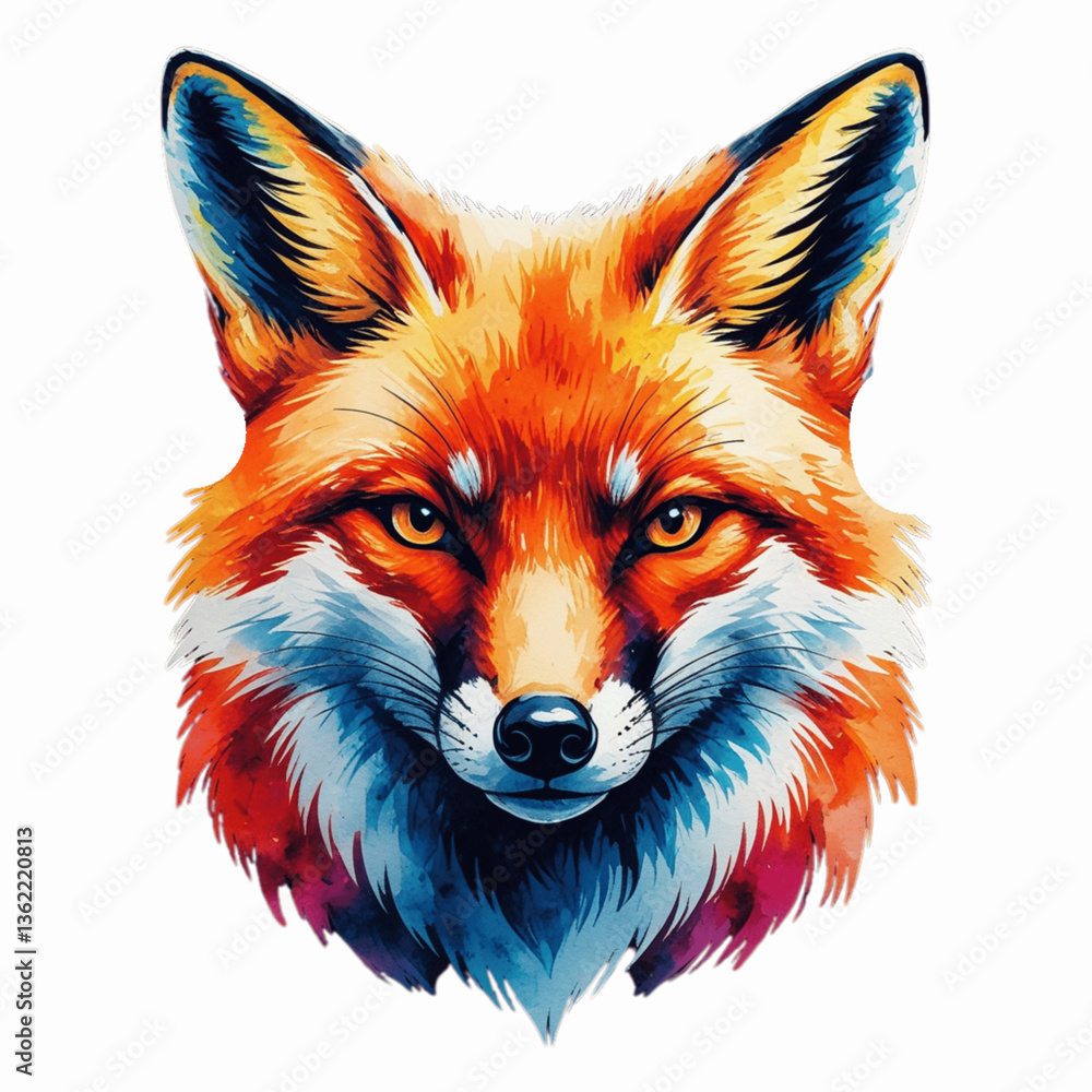 Obraz premium red fox vector illustration