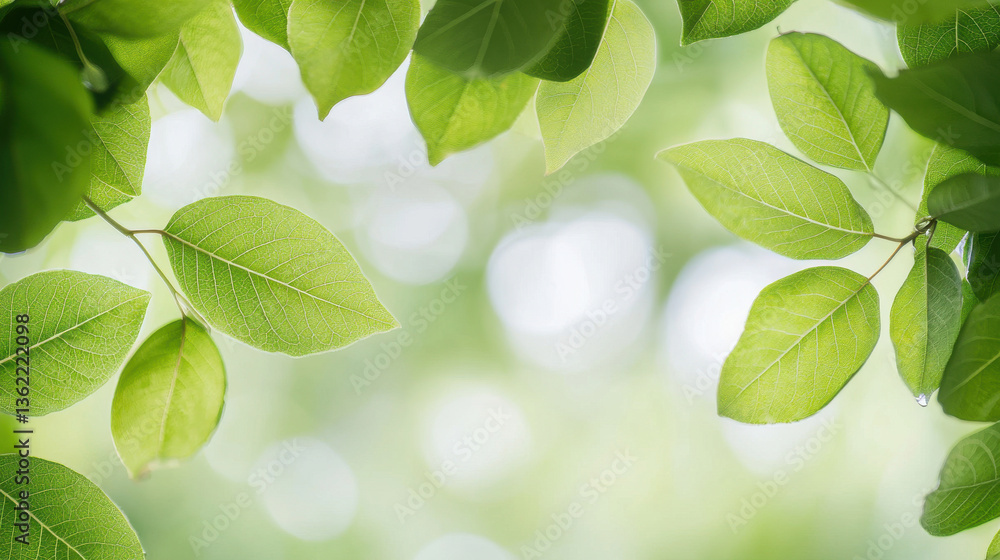 Fresh green leaves with a soft glowing background, symbolizing nature and renewal. Fresh green leaves with a soft glowing background, symbolizing nature and renewal.