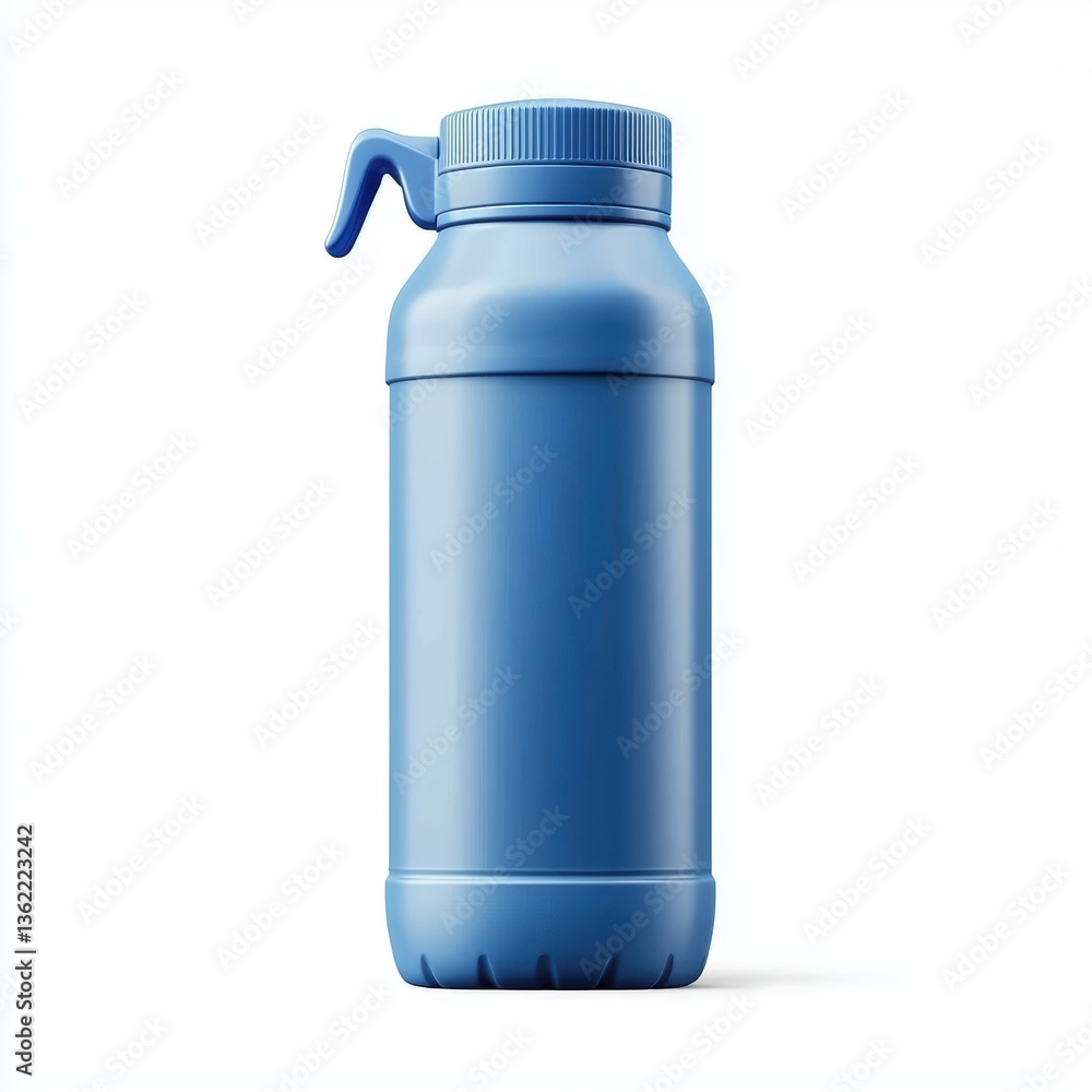 Modern sports water bottle with a flip-top lid, isolated on white Modern sports water bottle with a flip-top lid, isolated on white