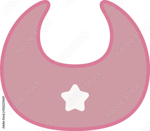 Cute Baby Bib Design Illustration
