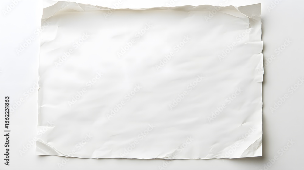 Crumpled White Paper Texture Background Design Crumpled White Paper Texture Background Design