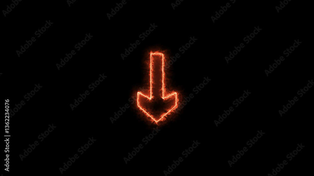 abstract neon upward road sing red arrow icon illustration, on black background, and 4k illustration. abstract neon upward road sing red arrow icon illustration, on black background, and 4k illustration.