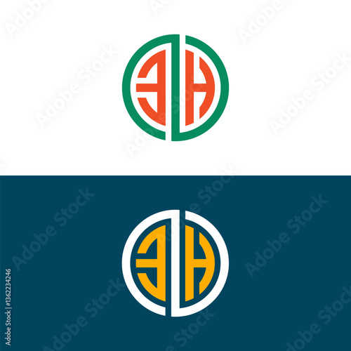 Free Download EH HE letter logo design - GFXLoad