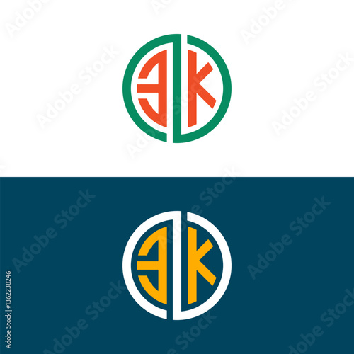 Free Download EK KE letter logo design - GFXLoad