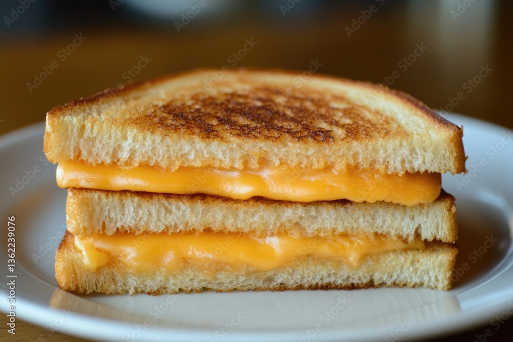 Savoring a delicious grilled cheese sandwich, perfectly toasted and melty. Savoring a delicious grilled cheese sandwich, perfectly toasted and melty.