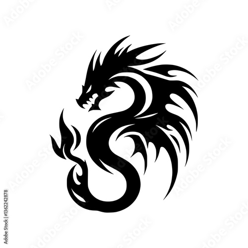 Wallpaper Mural Dragon illustration in pencil drawing style on a transparent background   Torontodigital.ca