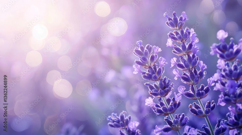 Lavender essential oil with a soft lavender flower background. Lavender essential oil with a soft lavender flower background.