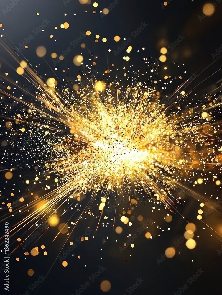 Fototapeta premium Golden Sparkler Explosion
